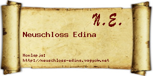 Neuschloss Edina névjegykártya